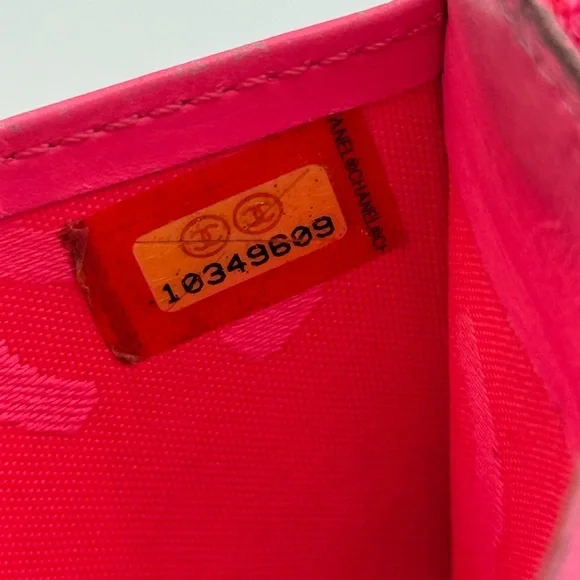 Chanel Cambon Ligne Long Wallet Black Lambskin Pink Series 10 w/ Holo, Auth Card - Picture 7 of 16